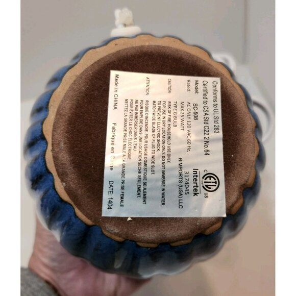 Ceramic Blue with Bird Bath and Birds Wax Melts Aromatherpy Warmer - Picture 11 of 13